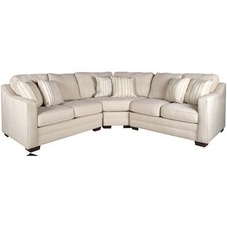 3 Piece Transitional Sectional Sofa