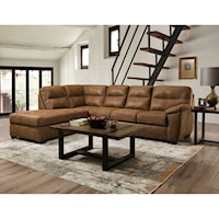 Transitional 2-Piece Sectional with Left-Facing Chaise