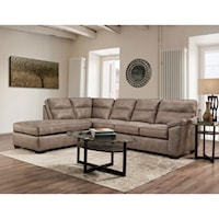 Transitional 2-Piece Sectional with Left-Facing Chaise