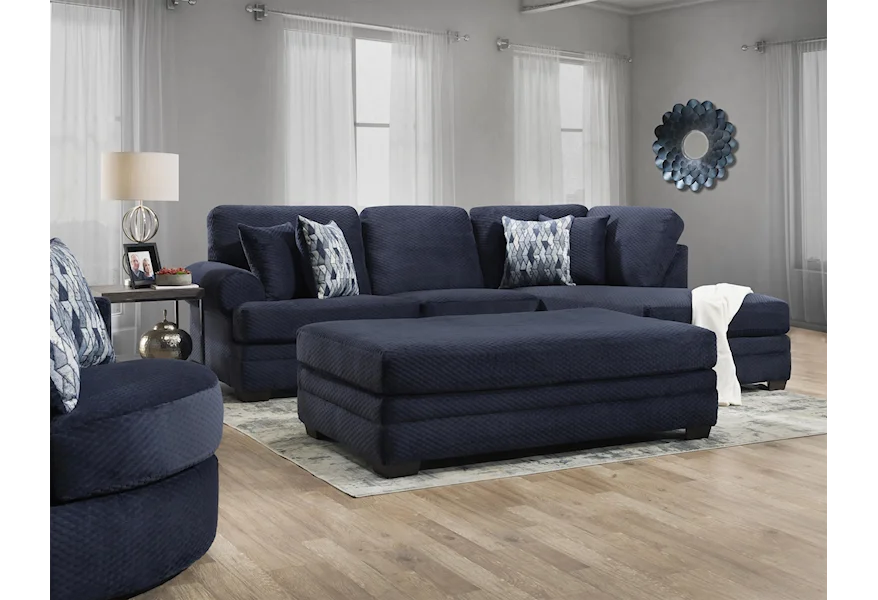 7010 Two pieces Chaise Sectional Eclipse Navy by Peak Living at Furniture Fair - North Carolina