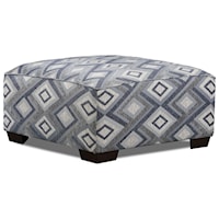 Transitional Square Ottoman