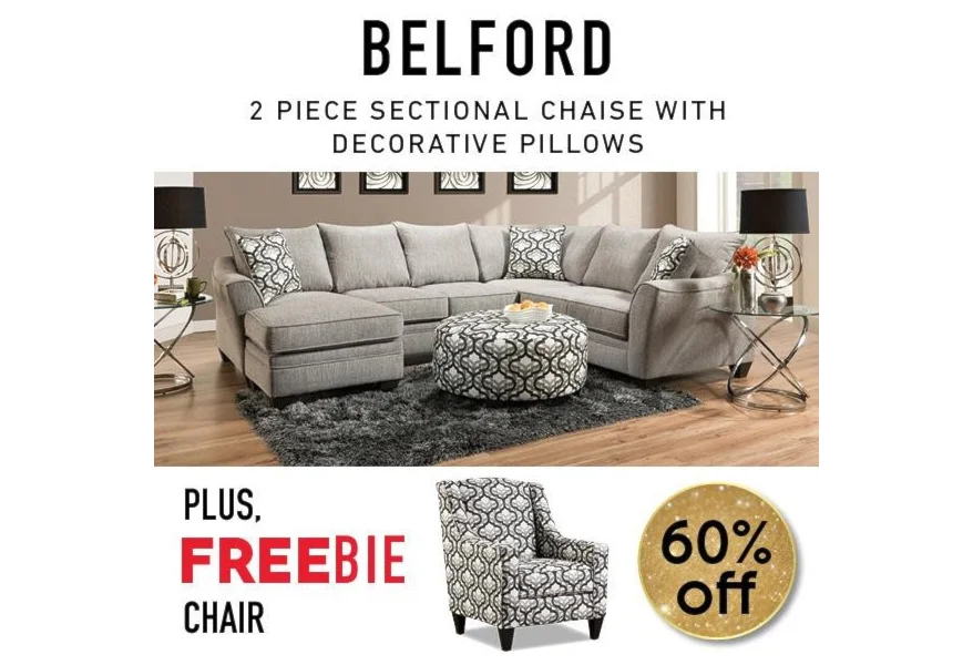 Belford Belford Sectional with FREEBIE! by Peak Living at Morris Home