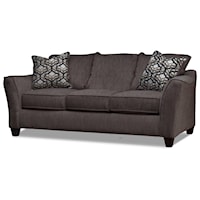88" Modern Plush Sofa with Accent Pillows