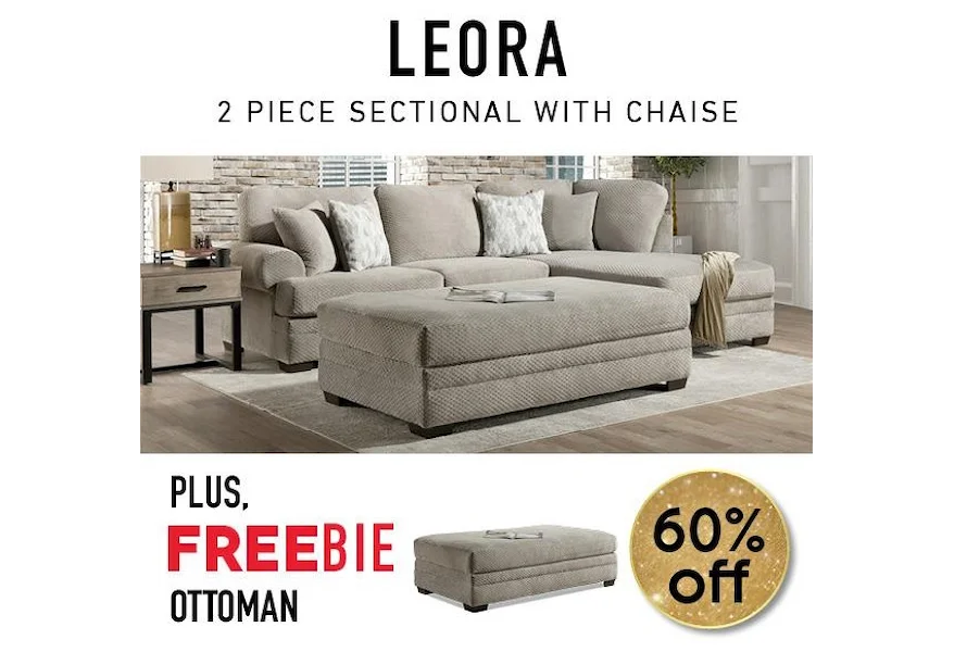 Leora Leora Sectional with Freebie! by Peak Living at Morris Home