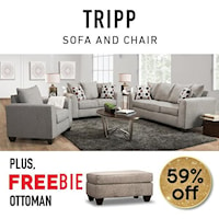 Sofa and Chair Package with Freebie Ottoman!