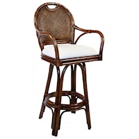 30" Swivel Barstool with Upholstered Seat