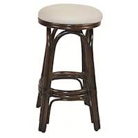 30" Barstool with Round Upholstered Seat
