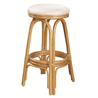 24" Counter Stool with Round Upholstered Seat 