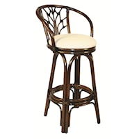 Bali 30" Barstool with Rounded Cutout Back