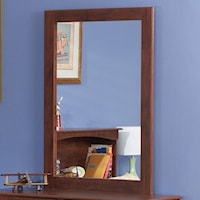 Tall Cinnamon Portrait Mirror with Supports