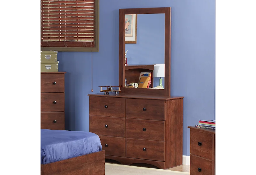 11000 Series 45" Dresser & Mirror Set by Perdue at Rune's Furniture