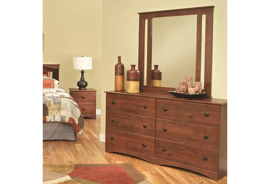 11000 Series 59" Dresser & Mirror by Perdue at H & F Home Furnishings