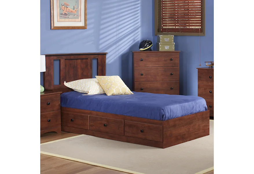11000 Series Twin Panel Mates Bed by Perdue at Rune's Furniture