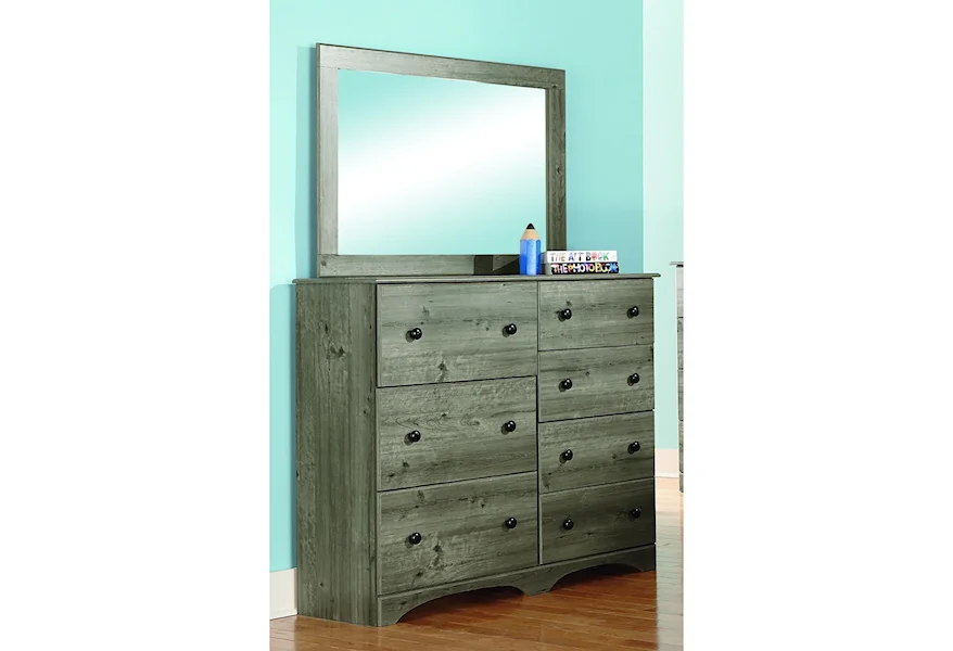 13000 Series Dresser and Mirror Set by Perdue at Del Sol Furniture