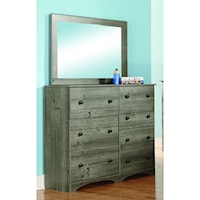 Relaxed Vintage Dresser and Mirror Set