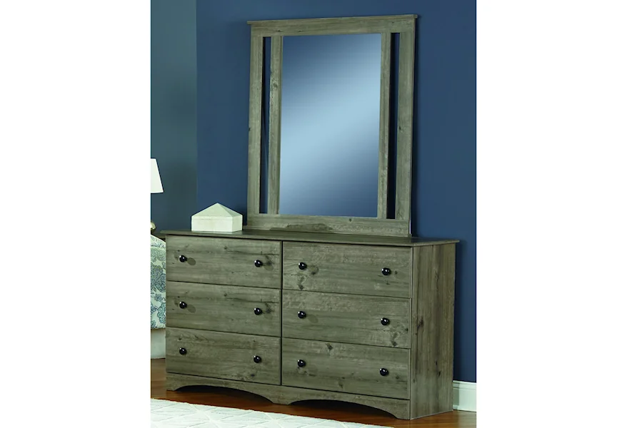 13000 Series Dresser and Mirror Set by Perdue at H & F Home Furnishings