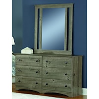 Relaxed Vintage Dresser and Mirror Set