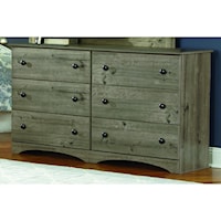 Relaxed Vintage 6-Drawer Dresser