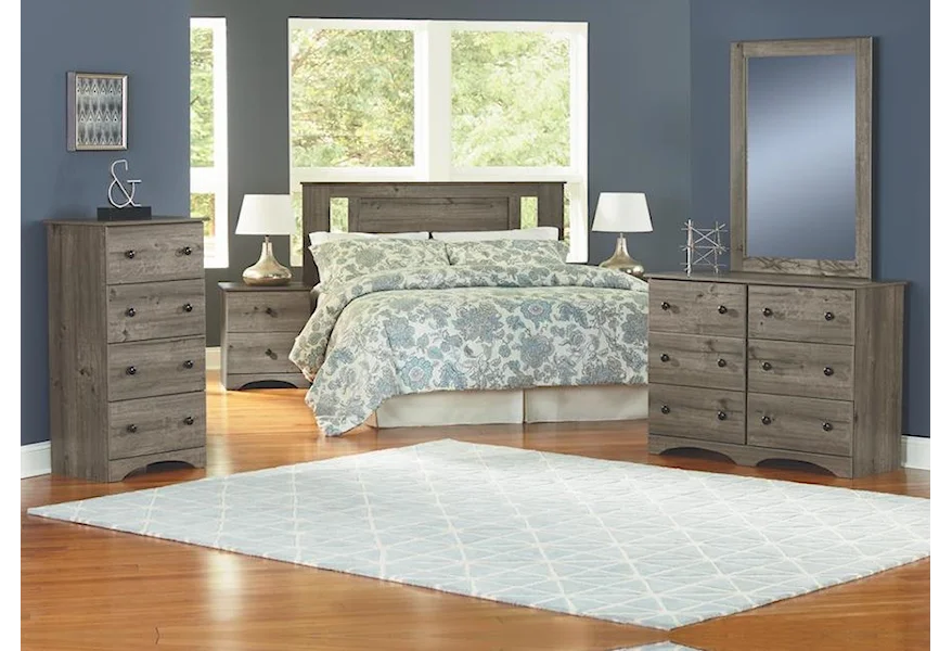 13000 Series 5 Piece Full Bedroom Group by Perdue at Sam Levitz Furniture