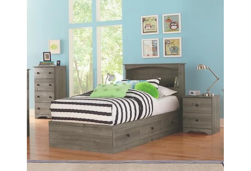 13000 Series 4 Piece Full Storage Bed Group by Perdue at Sam Levitz Furniture