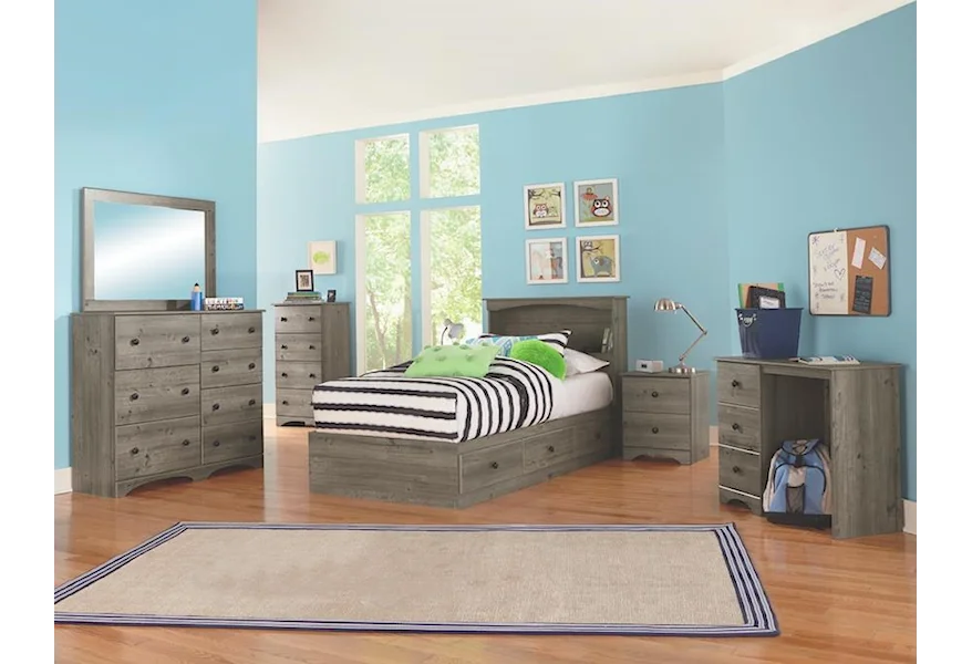 13000 Series 4 Piece Twin Storage Bedroom Set by Perdue at Sam's Furniture Outlet