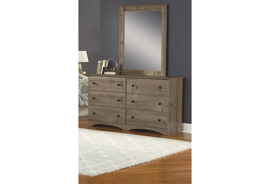 13000 Series Dresser and Mirror Package by Perdue at Sam's Furniture Outlet