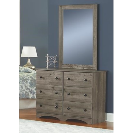 45" 6 Drawer Dresser