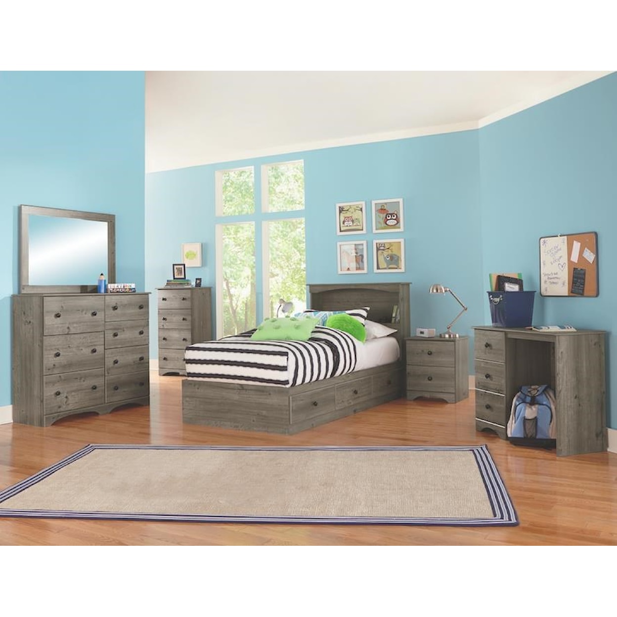 Perdue 13000 Series Twin Bookcase Headboard