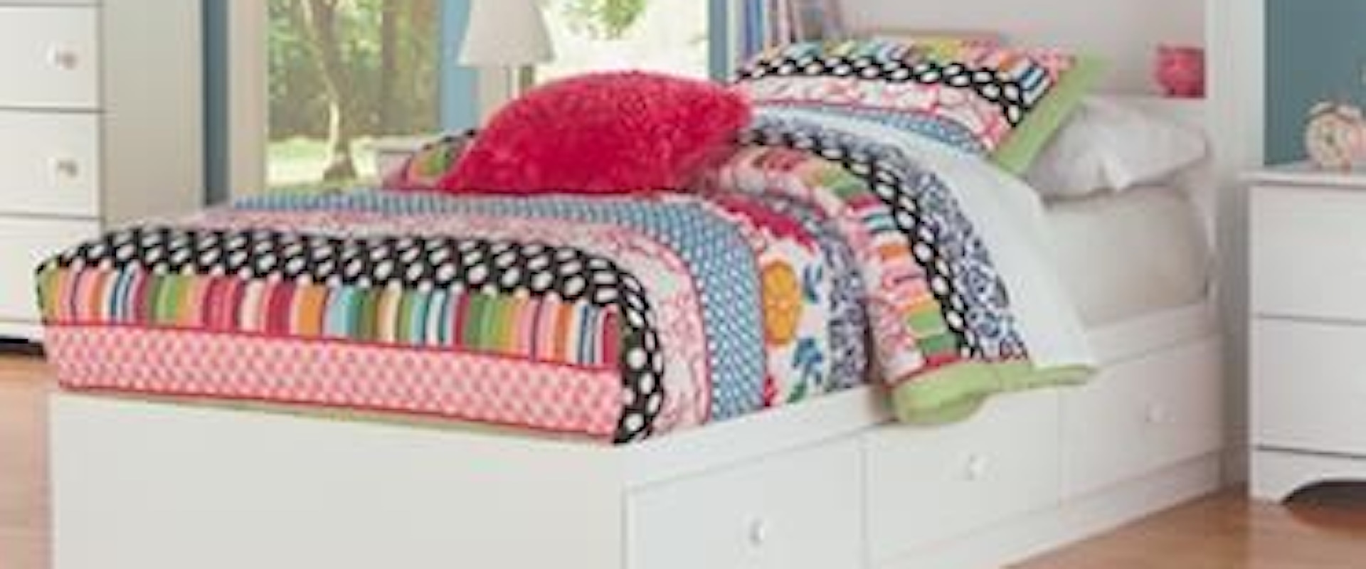 Twin Mates Panel Storage Bed Set