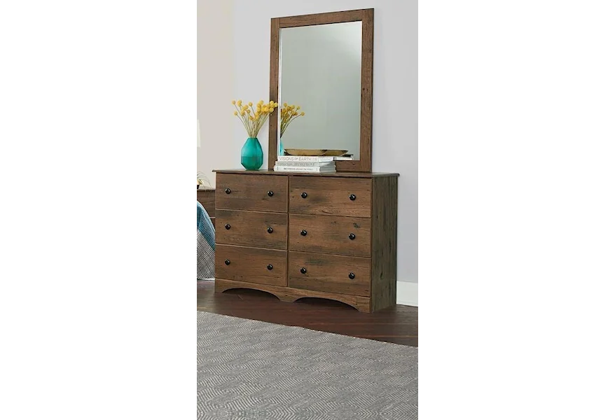 15000 Series Dresser and Mirror Set by Perdue at Sam Levitz Furniture
