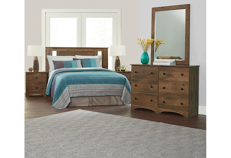 15000 Series 4 Piece Full Bookcase Bedroom Set by Perdue at Sam's Furniture Outlet
