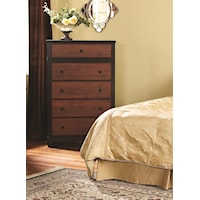 Casual Two-Tone 5-Drawer Chest