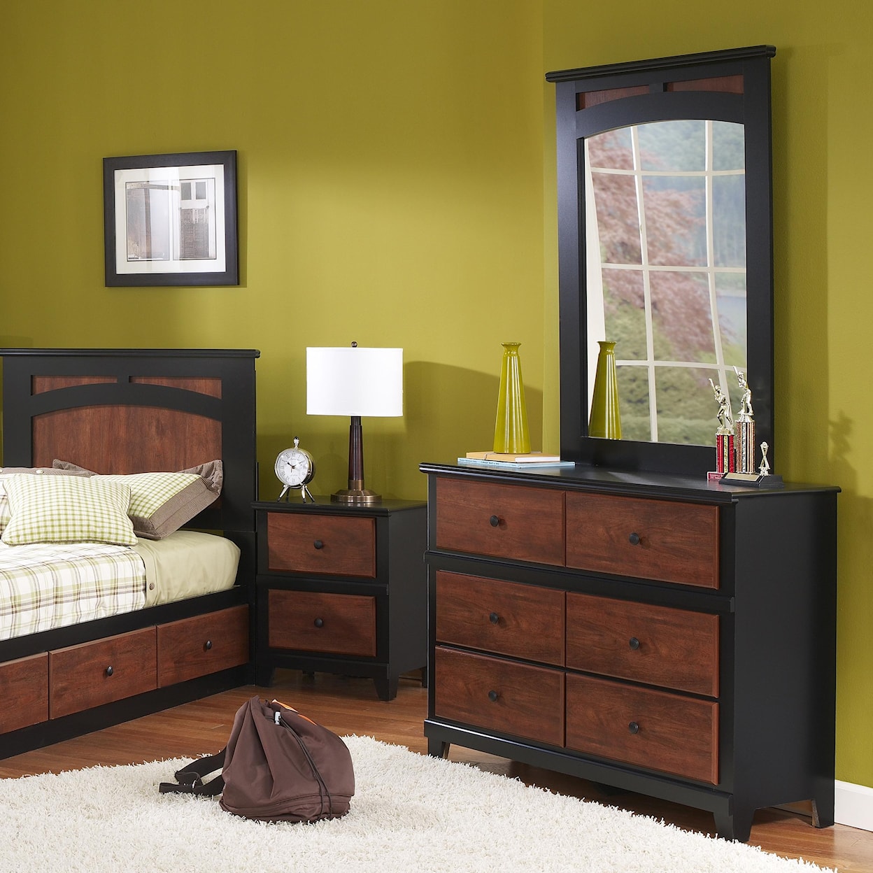 Perdue 49000 Series 6-Drawer Dresser & Mirror Set