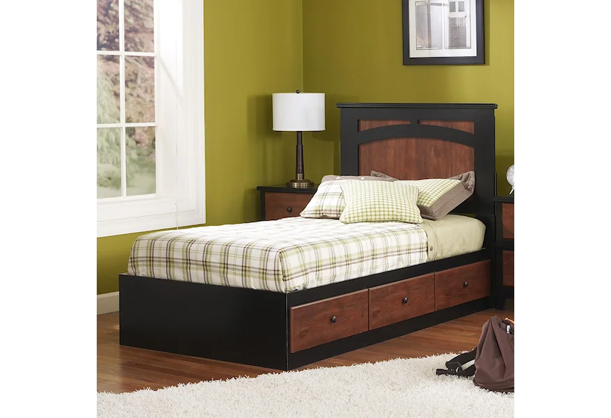 49000 Series Twin Mates Bed with Panel Headboard by Perdue at Rune's Furniture