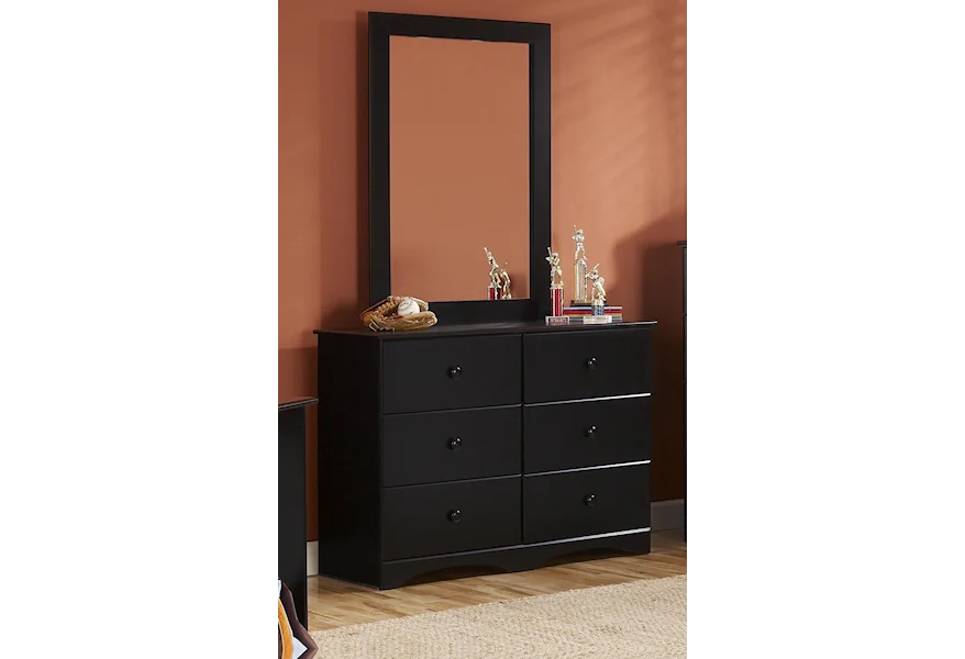 5000 Series 45" Dresser and Mirror Combination by Perdue at Sam's Furniture Outlet