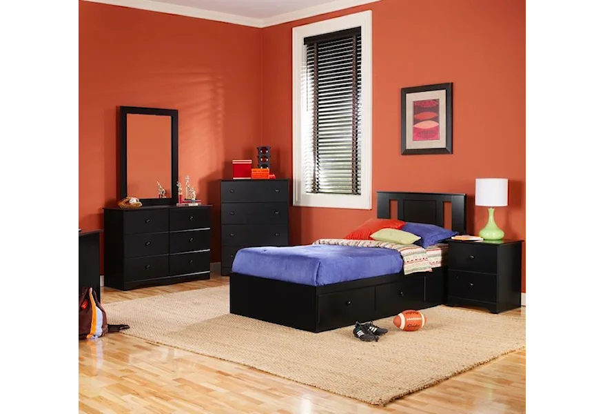 5000 Series 6 Piece Twin Storage Bedroom Group by Perdue at Sam Levitz Furniture