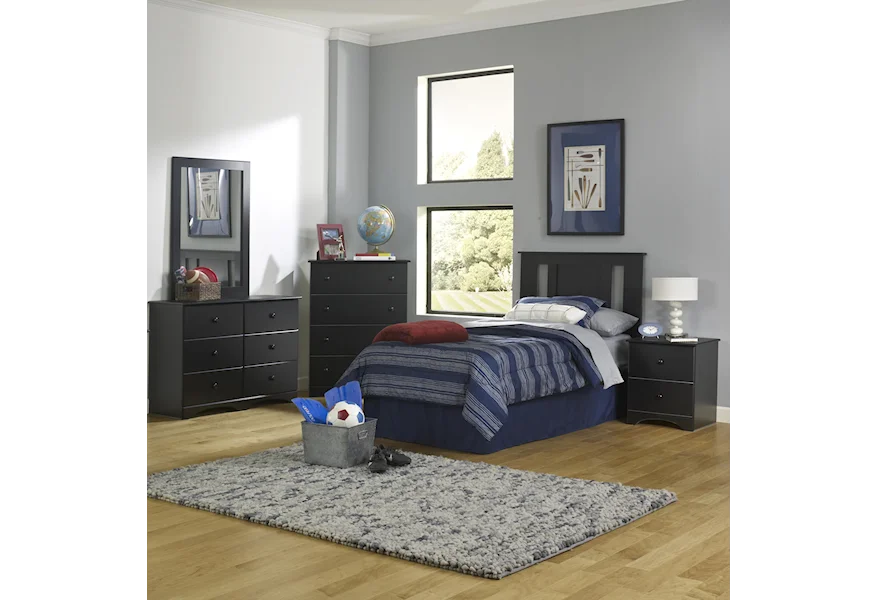 5000 Series Twin Panel Bed with Storage Base Package by Perdue at Sam's Furniture Outlet