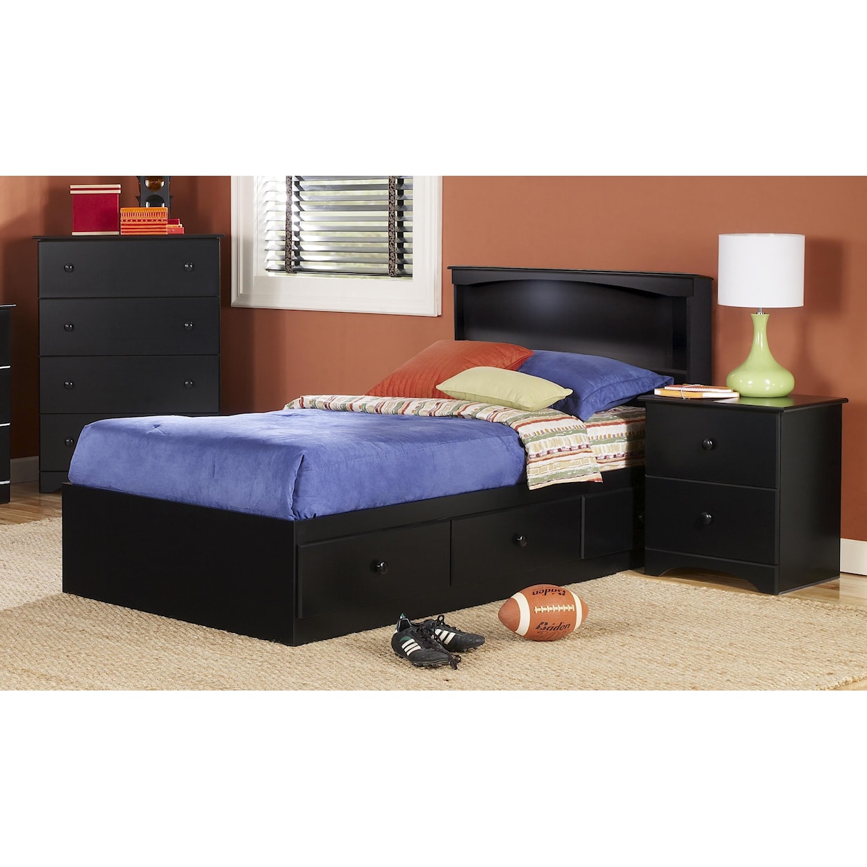 Perdue 5000 Series Twin Bookcase Bed with Storage