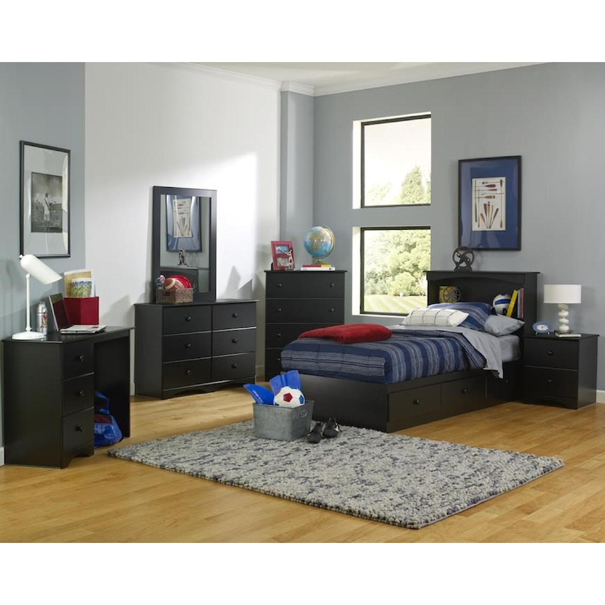 Perdue 5000 Series Twin Bookcase Headboard