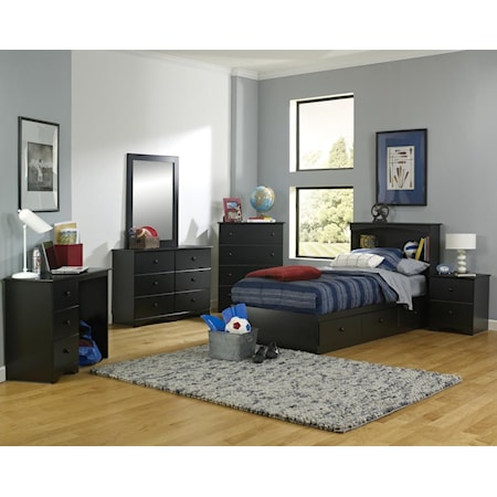 3 Piece Queen Bookcase Bedroom Set