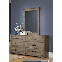 58" Dresser and Mirror Set