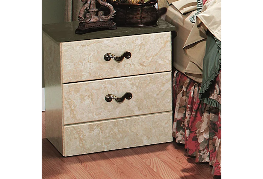 Sicilian Marble Nightstand by Perdue at Rune's Furniture