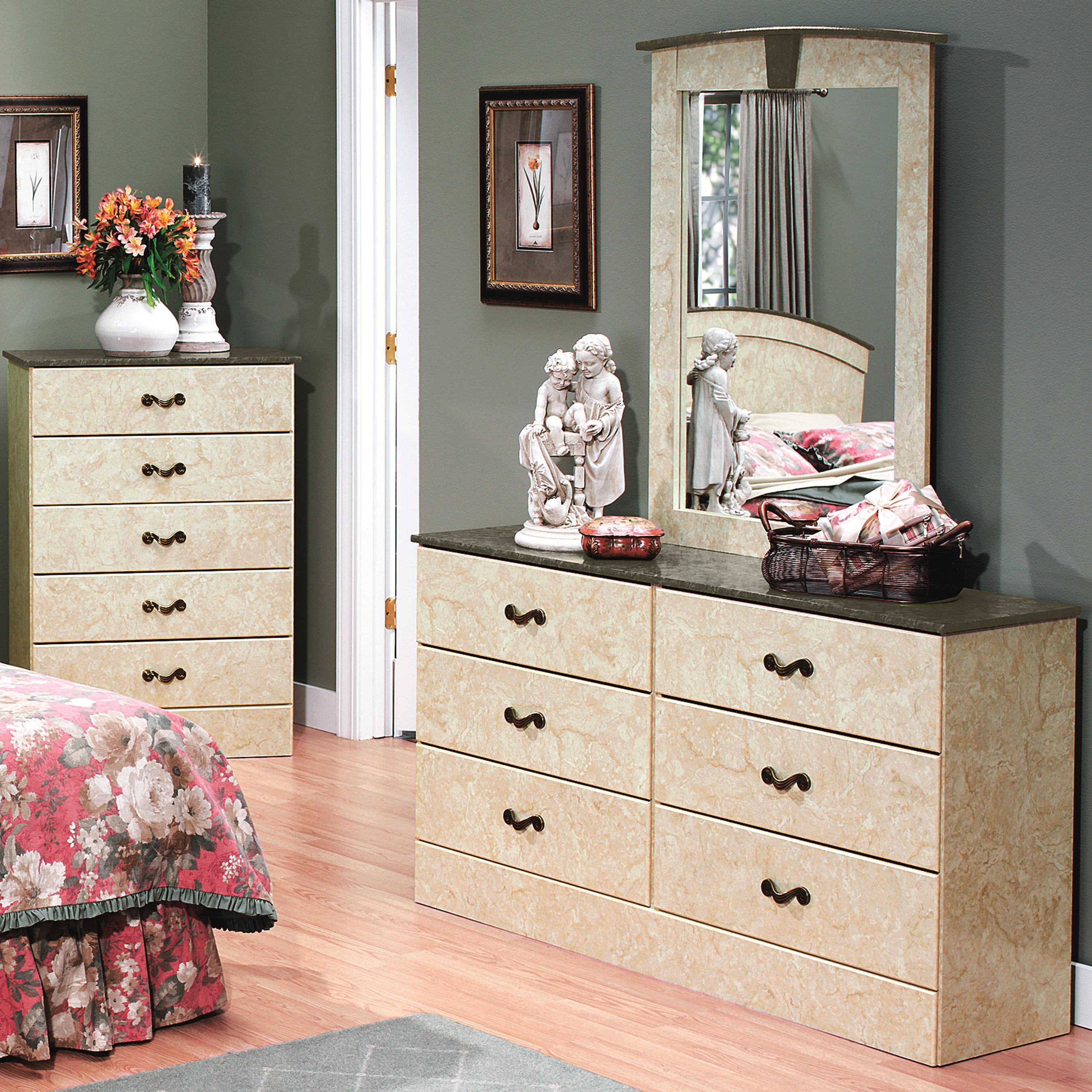Perdue Sicilian Marble 6-Drawer Dresser