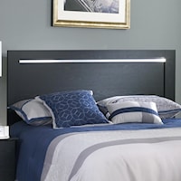 Casual Twin Headboard with Chrome Trim 