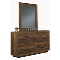 Six-Drawer Dresser with Mirror