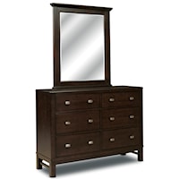 Double Dresser and Mirror Set