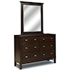 Durham Furniture Westend Dresser and Mirror Set