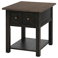 1 Drawer End Table with Faux Drawers