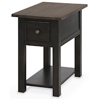 1 Drawer Chairside Table in Two-Tone Finish