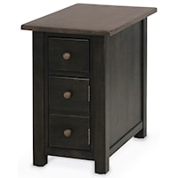 1 Drawer Chairside Cabinet with Faux Drawers